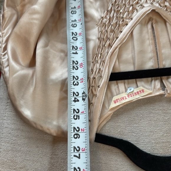 Taylor Silk Satin Beaded Tie Front Blouse Long Sleeve - Picture 16 of 16